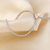 925 Silver Sparkling Strand Tennis Bracelet for Women