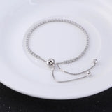 925 Silver Sparkling Strand Tennis Bracelet for Women