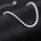925 Silver Sparkling Strand Tennis Bracelet for Women