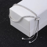 925 Silver Sparkling Strand Tennis Bracelet for Women