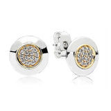 925 Silver Sparkling Two-tone Signature Crystal Ring Women Wedding Party