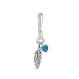 925 Silver Feathers Dangle Earrings Wedding Hoop Jewelry Women