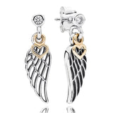 925 Silver Spiritual Feathers Earrings For Women Wedding Gift