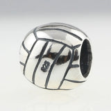925 Sterling Silver Baseball Charm Bead for Bracelet