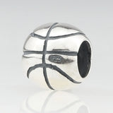 925 Silver Basketball Charm Bead for Bracelet