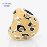 925 Silver Heart Charm Beads for Bracelets