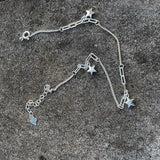 925 Silver Star Anklets Woman Ankle Bracelet Beach Accessories