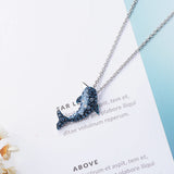 925 Silver Dolphin Cz Pendant Necklaces Women Jewelry Wedding Gift
