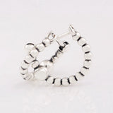 925 Silver Bead Hoop Earrings DIY Jewelry