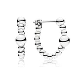 925 Silver Bead Hoop Earrings Women's Gift DIY Jewelry