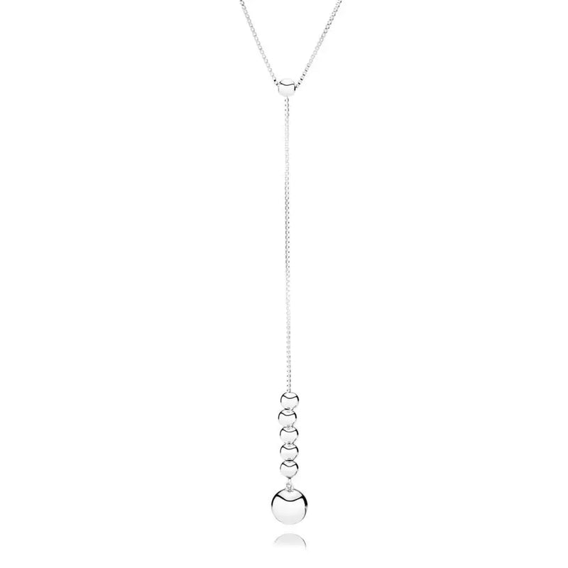 925 Silver Beads Necklace for Women DIY Jewelry