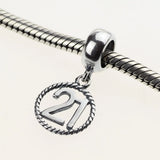 925 Silver Sweet 16th 18th 21st Bday Charm European Bracelet Jewelry