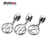 925 Silver Sweet 16th 18th 21st Bday Charm European Bracelet Jewelry
