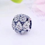 925 Silver Teardrop Zirconia Ball Bead Charm Bracelet Women