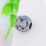 925 Silver Teardrop Zirconia Ball Bead Charm Bracelet Women