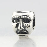 925 Silver Theater Masks Charm Bead for Bracelet
