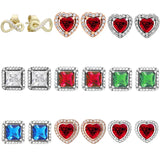 925 Silver Love Heart Infinity Stud Earring Elegant Gift