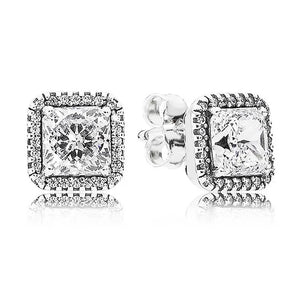 925 Silver Timeless Elegance Stud Earrings Women Gift DIY Jewelry