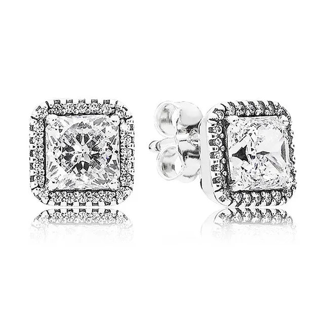 925 Silver Timeless Elegance Stud Earrings for Women Gift