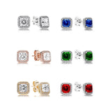 925 Silver Timeless Elegance Stud Earrings Women Gift DIY Jewelry