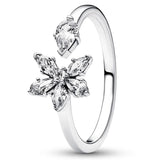 925 Sterling Silver Love Message Infinity Knot Ring For Women Gift