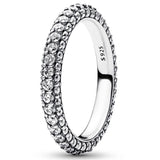925 Silver Triple-row Single-row Love Infinity Knot Ring