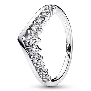925 Silver Timeless Wish Floating Pave Crystal Ring for Women