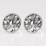 925 Silver Trees of Life Stud Earrings Gift DIY Jewelry