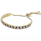 925 Silver Milgrain Shine Stones Stripes Bracelet Bangle