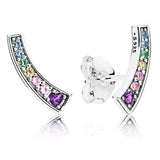 925 Silver Twist Of Faith Hoops Earrings With Crystal
