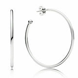 925 Silver Twist Of Faith Hoops Earrings With Crystal