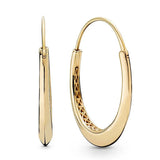925 Silver Twist Of Faith Hoops Earrings With Crystal