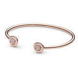 925 Silver Two-Tone Open Bracelets for Women