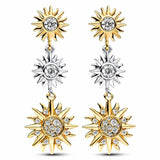 925 Silver Sun & Moon Hoop Earrings, Women's Gift Jewelry