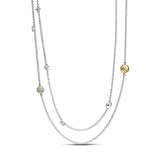 925 Silver Two-tone Sun Crystal Ring Earring