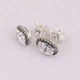 925 Silver Vintage Elegance Stud Earrings Women's Gift DIY Jewelry