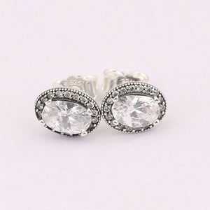 925 Silver Vintage Elegance Stud Earrings Women's Gift DIY Jewelry
