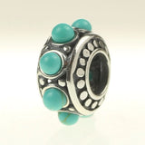 925 Silver Vintage Red Spacer Charm Bead for Bracelet