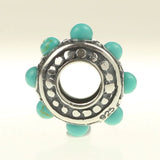 925 Silver Vintage Red Spacer Charm Bead for Bracelet