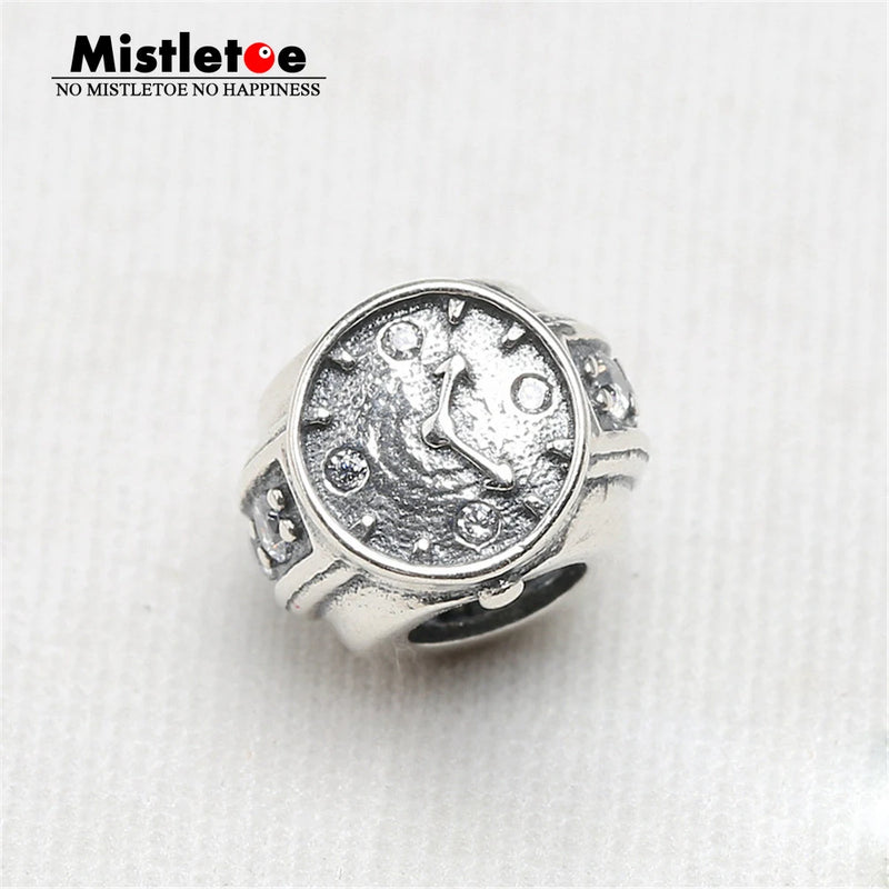 925 Silver Watch Charm Bead Bracelet Jewelry