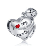 925 Silver Green Family Tree Kids DIY Beads for Charm Bracelet