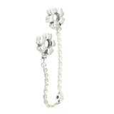 925 Silver Wildflower Meadow Safety Chain Charm for Bracelet Beads