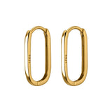 925 Silver Oval Hoop Earrings Party Jewelry
