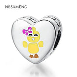925 Silver Chick Charm Bead Fits Bracelets DIY Jewelry Women
