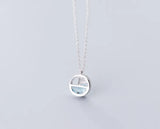 925 Silver Mermaid Pendant Necklace with Crystals