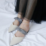925 Silver Double-Rows Snakebone & Oval Beads Anklet