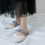 925 Silver Double-Rows Snakebone & Oval Beads Anklet