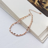 925 Silver Double Rows Golds Beads Bracelet for Women