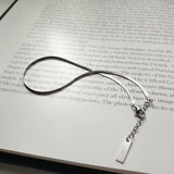 925 Silver Flat Blade Chain Anklet Bracelet TLS306