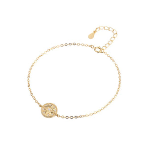 925 Silver Eightfold Star Zirconia Bracelet for Women